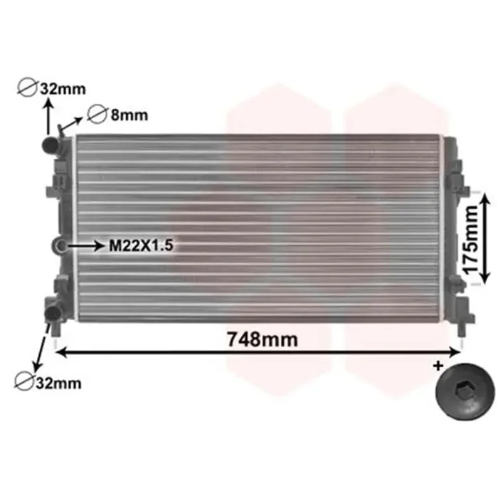 Van Wezel Motorkühler Audi Seat Skoda VW