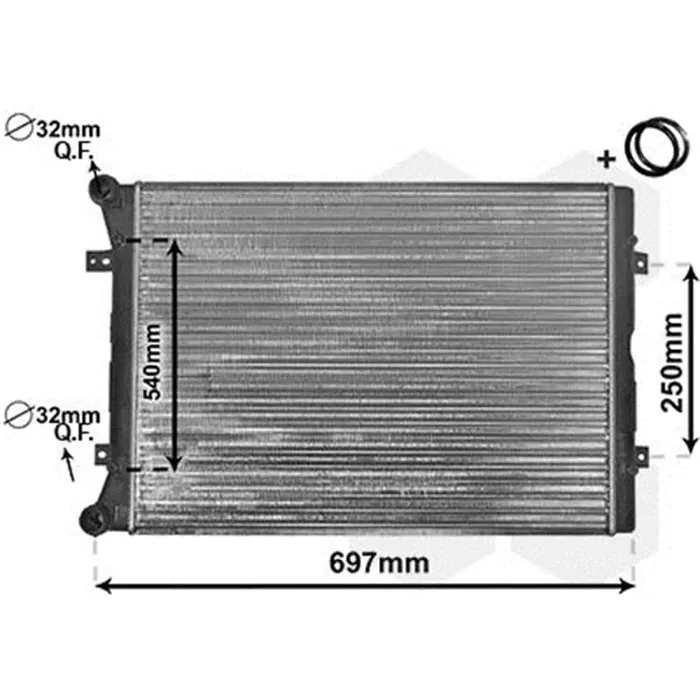 Van Wezel Motorkühler Ford Galaxy Seat Alhambra VW Sharan