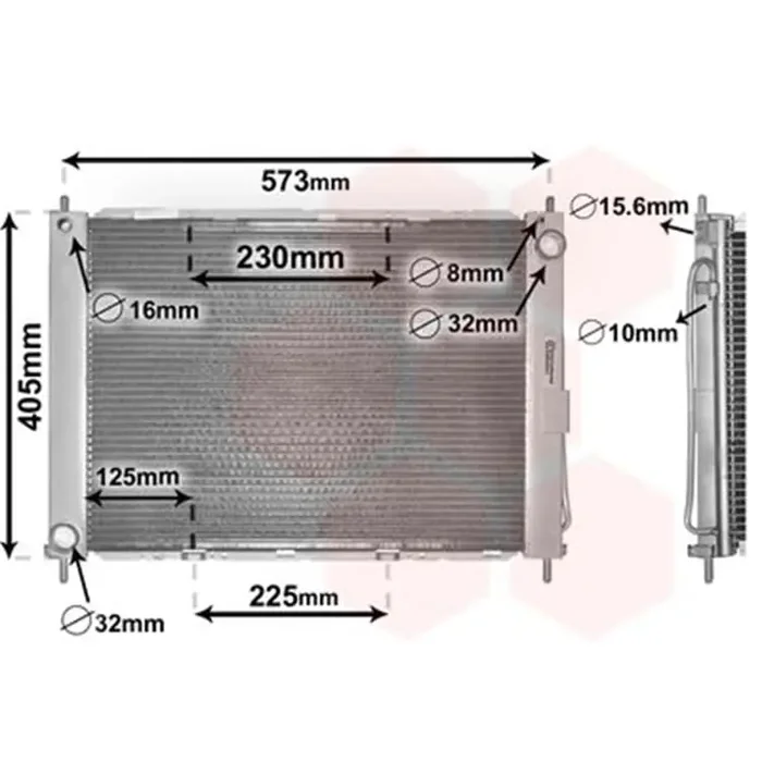 Van Wezel Motorkühler mit Kondensator Renault Clio Modus