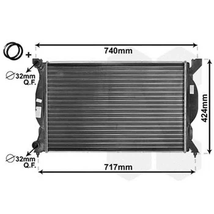 Van Wezel Wasserkühler Audi A4 A6 + Avant Seat Exeo 1,6-2,0 + TDI FSI