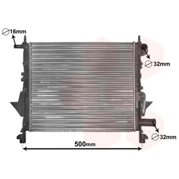 Van Wezel Wasserkühler Renault Twingo I 1,2 ab Bj. 05/1996-