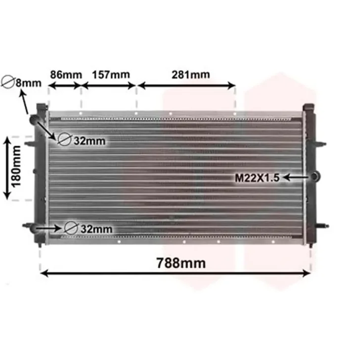 Van Wezel Wasserkühler VW Transporter T4 1,8 – 2,5 + D TD TDI