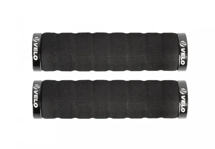 Velo LIGHT D2 Schraubgriff Set – 2-Komponenten Schaumstoff 125 mm schwarz, 1 Paar, rutschfest & stoßabsorbierend