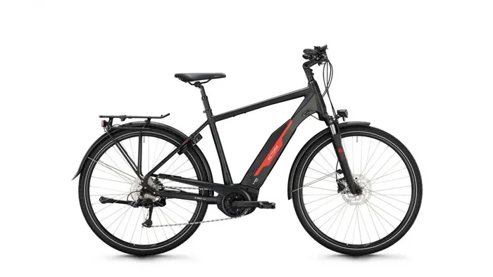 VICTORIA Elektro-Trekkingrad „TRESALO 2″ (#1), Diamant, 28“, deep black matt, 1×9-Gang TEKTRO „RD-M350 R“, 48cm