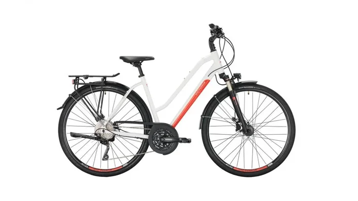 VICTORIA Trekkingrad „Trekking 8.6″ Mod. 22, Trapez, 28“, bianco white, 3×10-Gang SHIMANO „Deore“ , 51cmnnMit neuer Farbe und Design geht das beliebte 3×10 SHIMANO Deore Trekkingrad in die neue Saison.