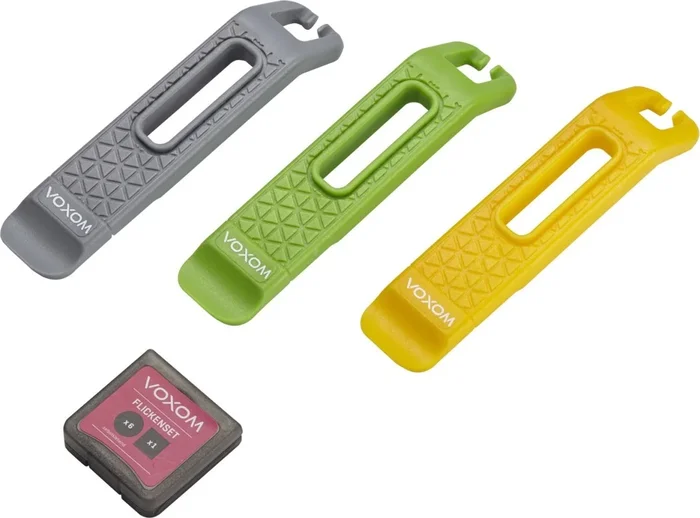 Voxom Reifenheber Wkl36 – 3in1 Set mit Flickenbox für MTB, Gravel & Road