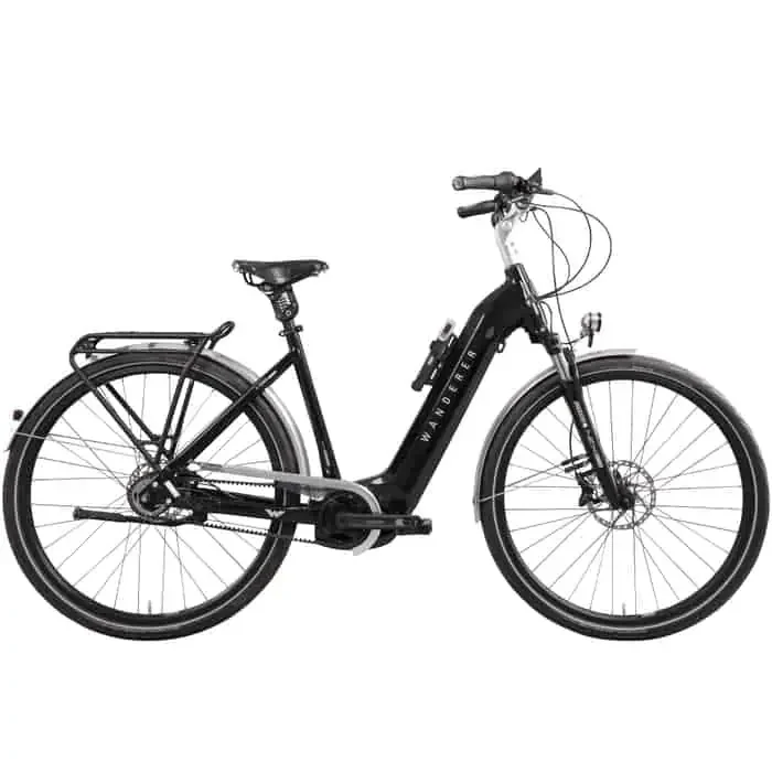 Wanderer E-Tourer I-F5 E-Bike Trekkingrad Tiefeinsteiger 28″ schwarz 45 cm
