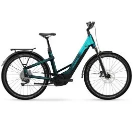Winora Yakun X12 Low | Trekking E-Bike | 27,5″ | 800Wh Bosch CX | blue monday / aqua