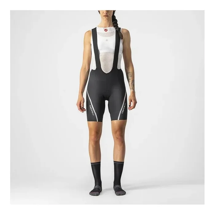 Women’s Shorts Castelli Velocissima 3 Bibshort – Black/Silver