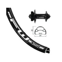 XLC Vorderrrad 24×1.9 XLC 6-Loch SSP 32Loch (Rodi FW DISK | schwarze Speichen)